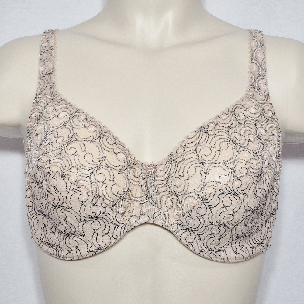 34C Vintage Bali 3730 Dramatic Lift Unlined Underwire Bra Beige